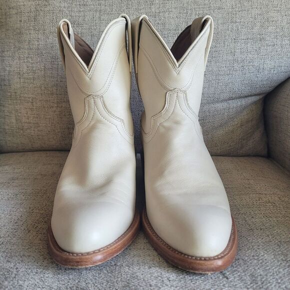 Tecovas The‎ Penny Womens Cowboy Ankle Boots Bone white Size 7. 5 B - Picture 4 of 11